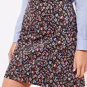 LOFT Velvet Floral Skirt Size 10